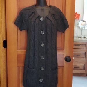 Vince Wool Car Coat Style Sweater